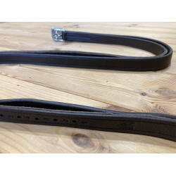 Etrivières Jump'In recouvertes de cuir Havane Marron