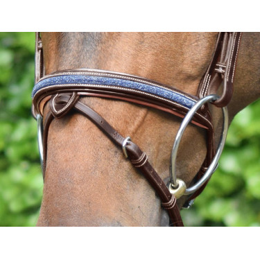 Filet Jump'In Crystal muserolle combinée Week Havane cristal bleu Filet Jump'In Crystal muserolle combinée Week Havane cristal bleu
