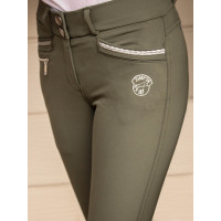 Pantalon d'équitation Junior fille Marie Jump'In Kaki Pantalon d'équitation Junior fille Marie Jump'In Kaki