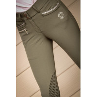 Pantalon d'équitation Junior fille Marie Jump'In Kaki