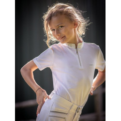 Polo de concours Jump'In manches courtes Charlie Blanc