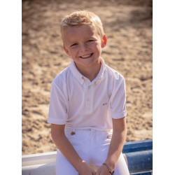 Polo de concours Jump'In manches courtes Gaston Blanc