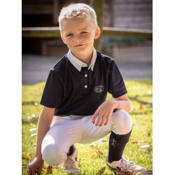 Polo de concours Jump'In manches courtes Gaston Marine Bleu marine