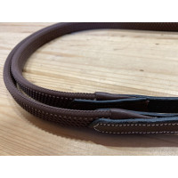 Rênes caoutchouc 1/2 Jump'In One Havane Marron