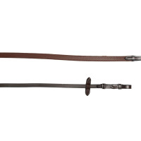 Rênes caoutchouc Jump'In 1/2 Havane Marron