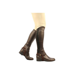 Mini-Chaps en cuir Saxon Equileather