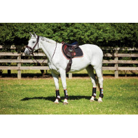 Tapis de selle Therapy-Tec Weatherbeeta Noir / argent / rouge Tapis de selle Therapy-Tec Weatherbeeta Noir / argent / rouge