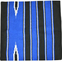 Tapis Westride Navajo coton/acrylique Noir / bleu roi  / blanc