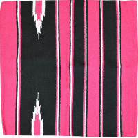 Tapis Westride Navajo coton/acrylique Rose / noir / blanc