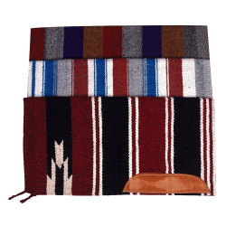 Tapis Navajo coton tissé cuir