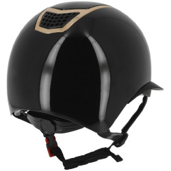 Casque Equithème Airy LM Noir brillant / rose gold