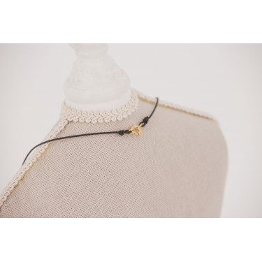 Collier Adelya Pénélope corde noir Collier Adelya Pénélope corde noir