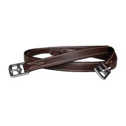 Etrivières nylon/cuir Chetak Noir