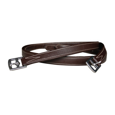 Etrivières nylon/cuir Chetak Noir