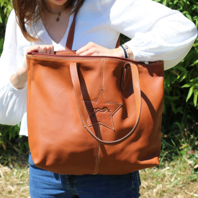 Sac à main Pénélope Gigari Cognac