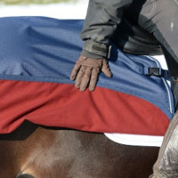 Couvre-reins carré Bucas imperméable Bleu marine / argent Couvre-reins carré Bucas imperméable Bleu marine / argent