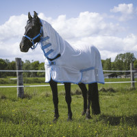 Chemise filet Riding World Combo Blanc / bleu ciel