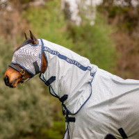 Couverture anti-mouches Horseware Mio Gris lunaire / marine Couverture anti-mouches Horseware Mio Gris lunaire / marine