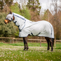Couverture anti-mouches Horseware Mio Gris lunaire / marine Couverture anti-mouches Horseware Mio Gris lunaire / marine