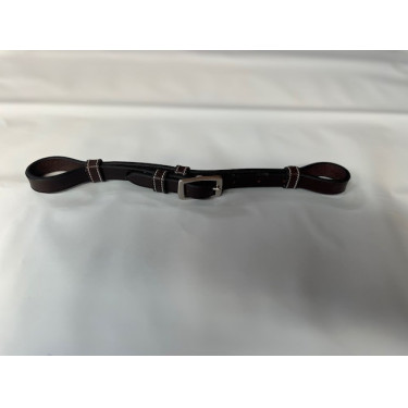 Gourmette cuir Jump'In pour hackamore Havane Marron