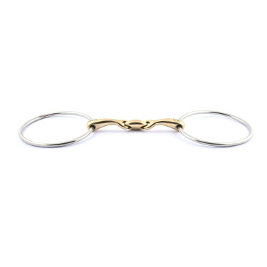 Mors 2 anneaux 110 mm Jump'In fin double brisure Mors 2 anneaux 110 mm Jump'In fin double brisure