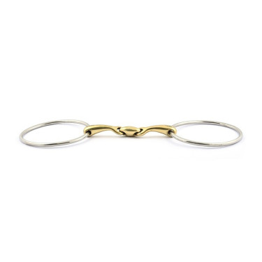 Mors 2 anneaux 110 mm Jump'In gros canon 20 mm double brisure Mors 2 anneaux 110 mm Jump'In gros canon 20 mm double brisure