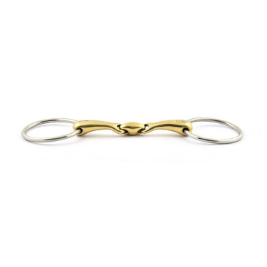 Mors 2 anneaux 70 mm Jump'In gros canons double brisure Mors 2 anneaux 70 mm Jump'In gros canons double brisure