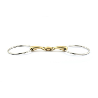Mors 2 anneaux 90 mm Jump'In double brisure canons standards Mors 2 anneaux 90 mm Jump'In double brisure canons standards