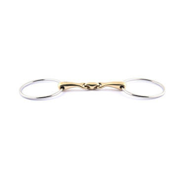 Mors 2 anneaux 90 mm Jump'In double brisure gros canons Mors 2 anneaux 90 mm Jump'In double brisure gros canons