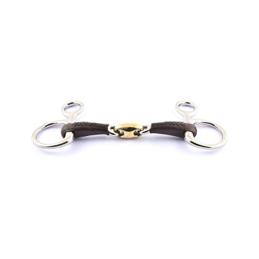 Mors baucher Jump'In double brisure recouvert de cuir Mors baucher Jump'In double brisure recouvert de cuir