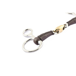 Mors baucher Jump'In double brisure recouvert de cuir Mors baucher Jump'In double brisure recouvert de cuir