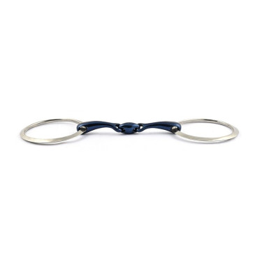 Mors Jump'In Blue Steel grands anneaux plats double brisure Mors Jump'In Blue Steel grands anneaux plats double brisure