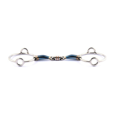 Mors Jump'In Blue Steel releveur double brisure Mors Jump'In Blue Steel releveur double brisure