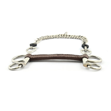 Mors Jump'In en cuir Pelham petites branches droit Mors Jump'In en cuir Pelham petites branches droit