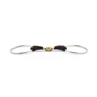 Mors Jump'In grands anneaux double brisure recouvert de cuir Mors Jump'In grands anneaux double brisure recouvert de cuir