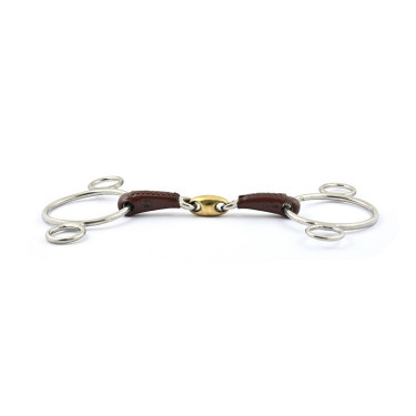 Mors Pessoa Jump'In double brisure recouvert de cuir Mors Pessoa Jump'In double brisure recouvert de cuir