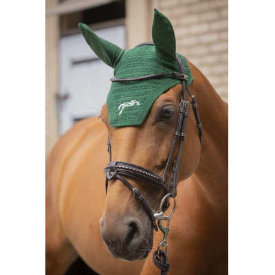 Bonnet chevaux Pénélope Coton Vert foncé