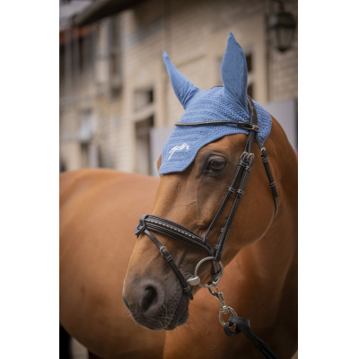 Bonnet chevaux Pénélope Coton Bleu lagon