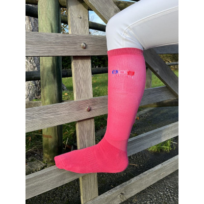 Chaussettes d'équitation Jump'In 2 paires Rose fuschia
