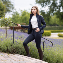 Veste matelassée légère Horze Zoe femme Bleu marine Veste matelassée légère Horze Zoe femme Bleu marine