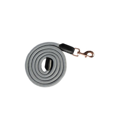 Longe Rosegold Glamour Style avec mousqueton HKM Gris / or rose