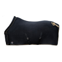 Couverture séchante HKM avec brandebourg Noir / doré