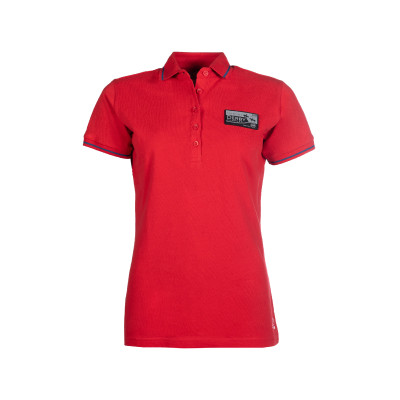 Polo HKM femme Derby Rouge