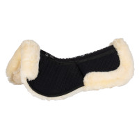 Amortisseur en coton avec poches et mouton Equestro Noir / naturel Amortisseur en coton avec poches et mouton Equestro Noir / naturel
