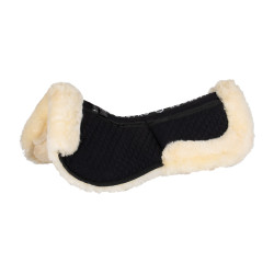 Amortisseur en coton avec poches et mouton Equestro Noir / naturel