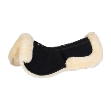 Amortisseur en coton avec poches et mouton Equestro Noir / naturel