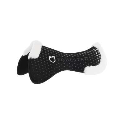 Amortisseur en laine écologique respirant avec grip Equestro Noir