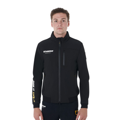 Blouson homme en tissu technique collection Scuderia Equestro Noir