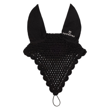 Bonnet anti-mouches en coton avec attache au licol Equestro Bonnet anti-mouches en coton avec attache au licol Equestro