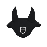 Bonnet anti-mouches en tissu technique édition Black Line Equestro Noir Bonnet anti-mouches en tissu technique édition Black Line Equestro Noir